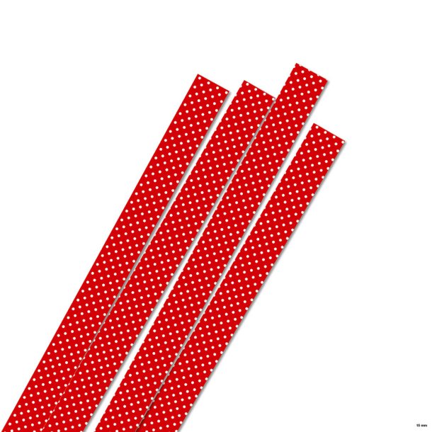 Karen Marie Klip papirstrimler: 10 mm, Red/white dots