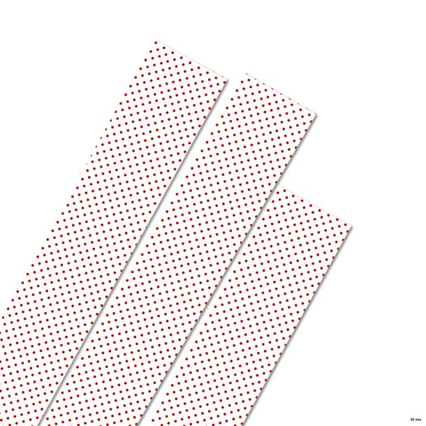 Karen Marie Klip papirstrimler: 10 mm, White/red dots