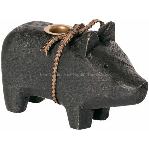 Maileg: Gris i tr sort - small