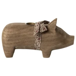 Maileg: Gris i tr natur - medium