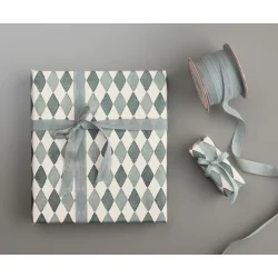 Maileg: Giftwrap - Harlekin, Blue 10 m