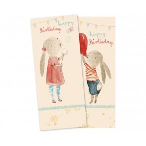 Maileg: Servietter - Happy Birthday med Kanin