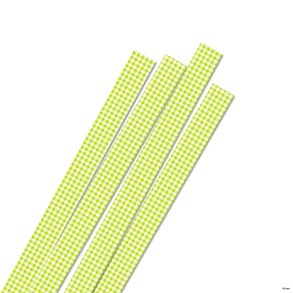 Karen Marie Klip papirstrimler: 15 mm, Lime checkert
