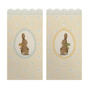 Maileg: Servietter - Kanin - gul strib, small