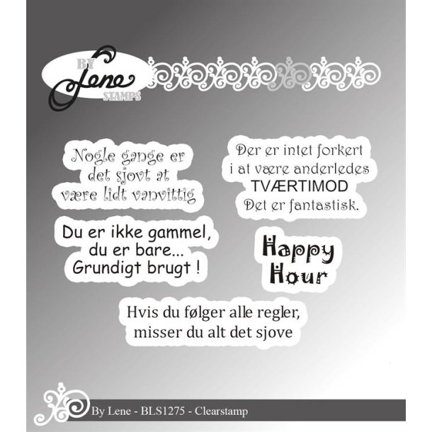 By Lene: Stempel "Danske Tekster"  