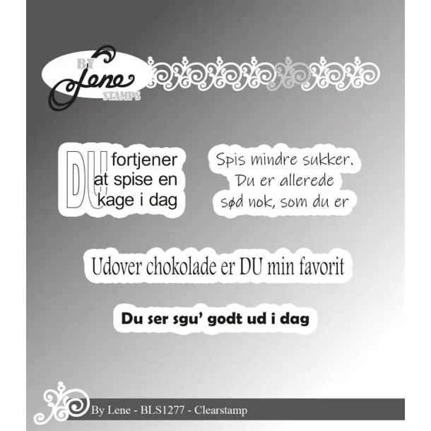 By Lene: Stempel "Danske Tekster"  