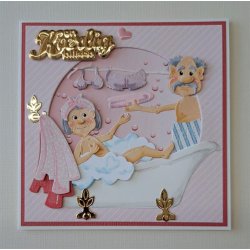 By Lene Cutting &amp; 3D Embossingfolder "Danske Tekster" 