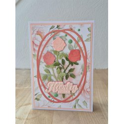 By Lene Cutting &amp; 3D Embossingfolder "Danske Tekster" 