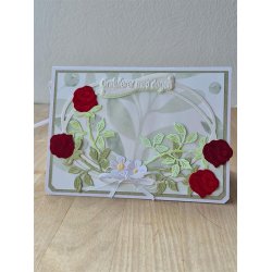 By Lene Cutting &amp; 3D Embossingfolder "Danske Tekster" 