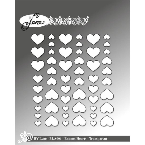By Lene: Enamel Hearts "Transparent" 