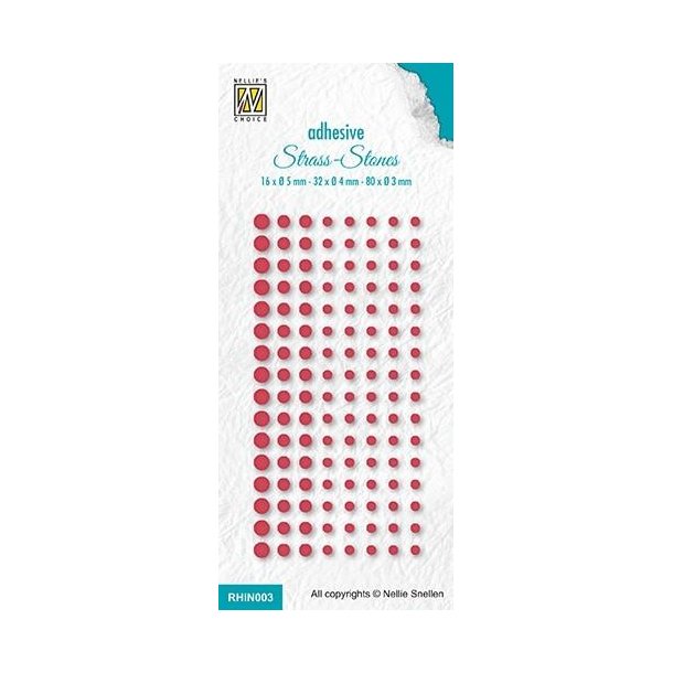 Nellie Snellen: Rhinsten "Christmas Red" 