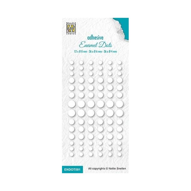 Nellie Snellen: Enamel Dots "White" 