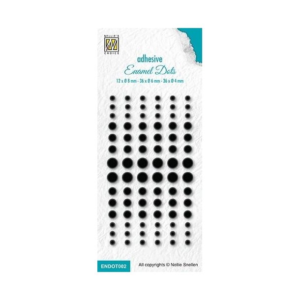 Nellie Snellen: Enamel Dots "Black" 