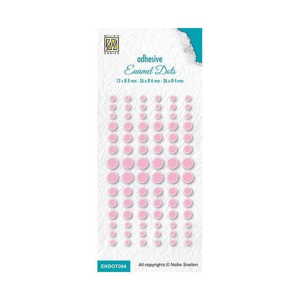 Nellie Snellen: Enamel Dots "Baby Pink" 