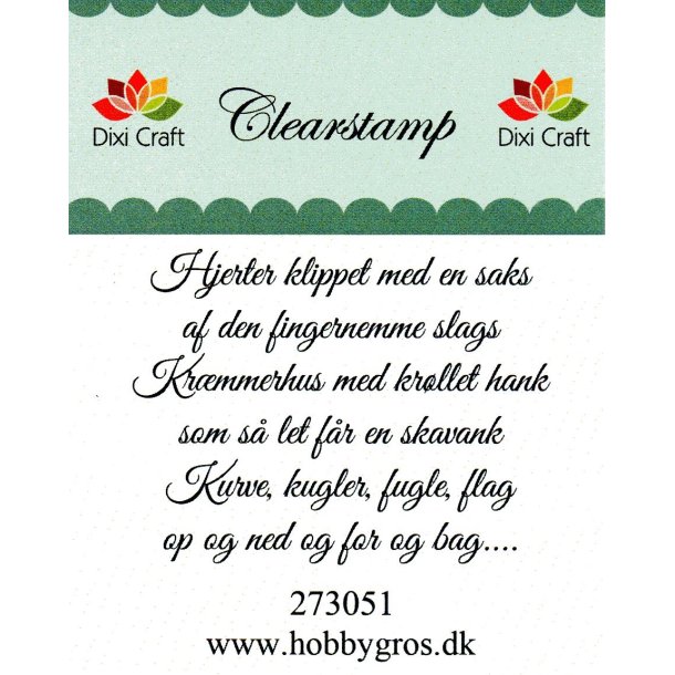 Dixi Craft Stempel "Hjerter klippet med en saks"