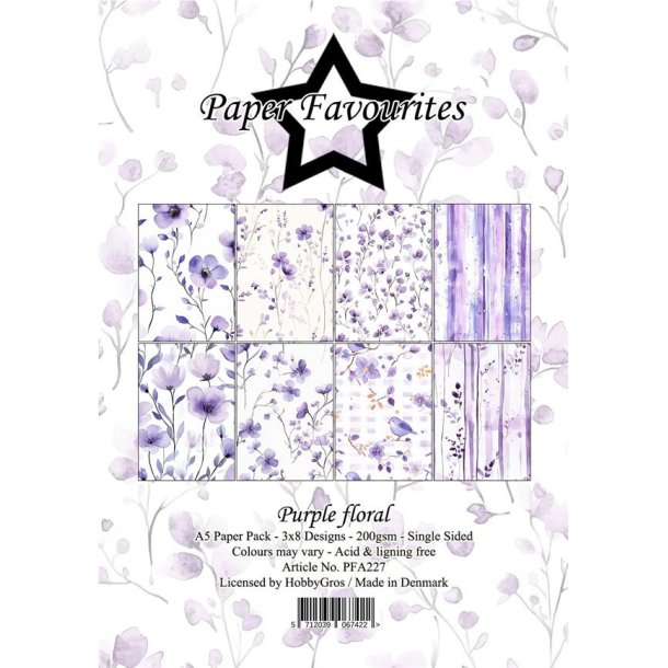 Paper Favourites: A5 - "Purple Floral"
