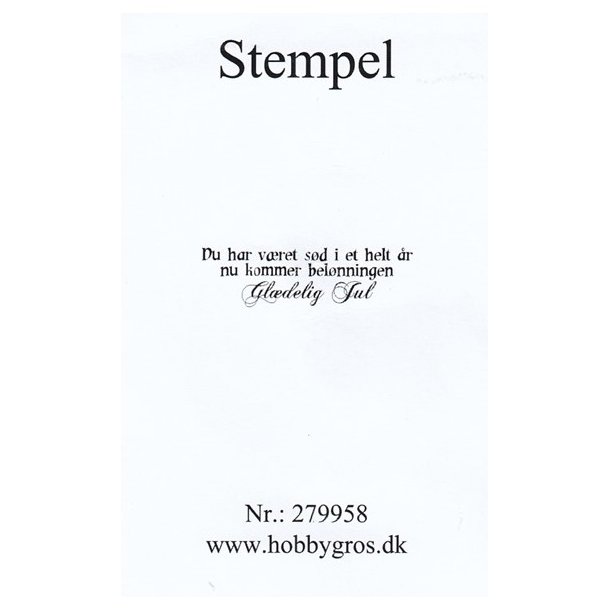 Dixi Craft Stempel "Du har vret sd"