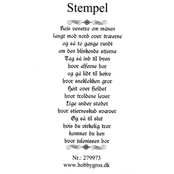 Dixi Craft Stempel "Rejs venstre om mnen"