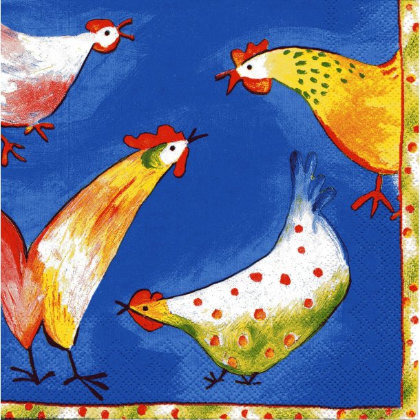 Ihr: "Cackling Hens" - blue