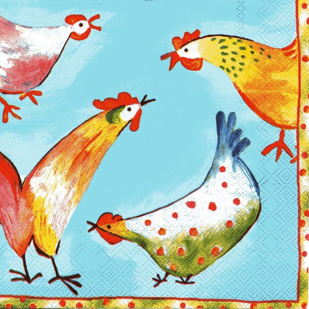 Ihr: "Cackling Hens" - light blue