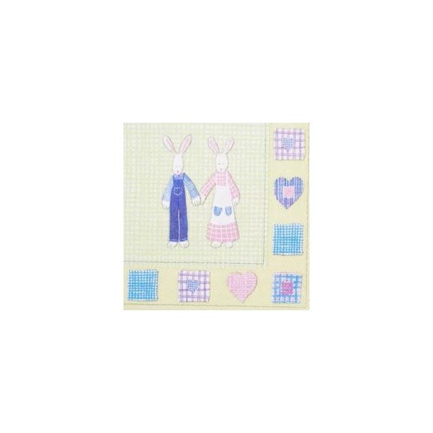 Ihr: "Rabbits in love" - light green