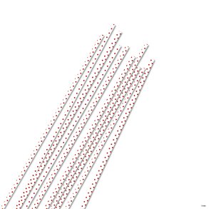 Karen Marie Klip papirstrimler: 5 mm, White/red dots