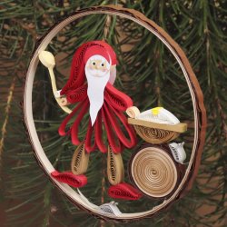 Small Quilling Nisse-Family Faces, klippeark