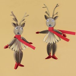 Quilling Reindeer Faces, klippeark