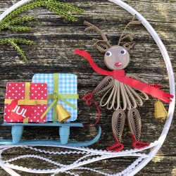 Quilling Reindeer Faces, klippeark