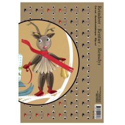 Quilling Reindeer Faces, klippeark