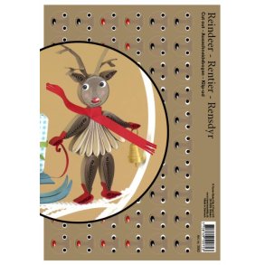 Quilling Reindeer Faces, klippeark