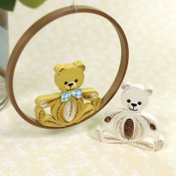 Small Quilling Bear Faces - Betulla, klippeark