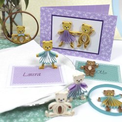 Small Quilling Bear Faces - Betulla, klippeark