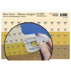 Small Quilling Bear Faces - Betulla, klippeark