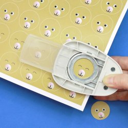 Small Quilling Bunny Faces - Light Brown, klippeark