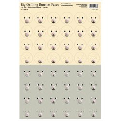 Big Quilling Bunnies Faces - Betulla, klippeark