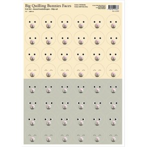 Big Quilling Bunnies Faces - Betulla, klippeark