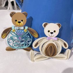 Big Quilling Bear Faces - Betulla, klippeark
