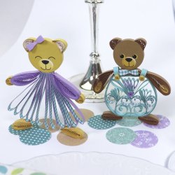 Big Quilling Bear Faces - Betulla, klippeark