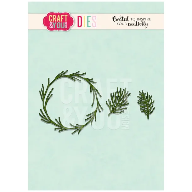 Craft &amp; You Design Dies "Coniferous Wreath" CW252