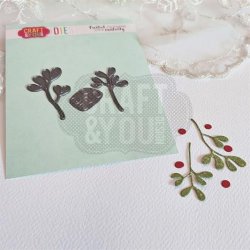 Craft &amp; You Design Dies "Mistletoe Twigs" CW253