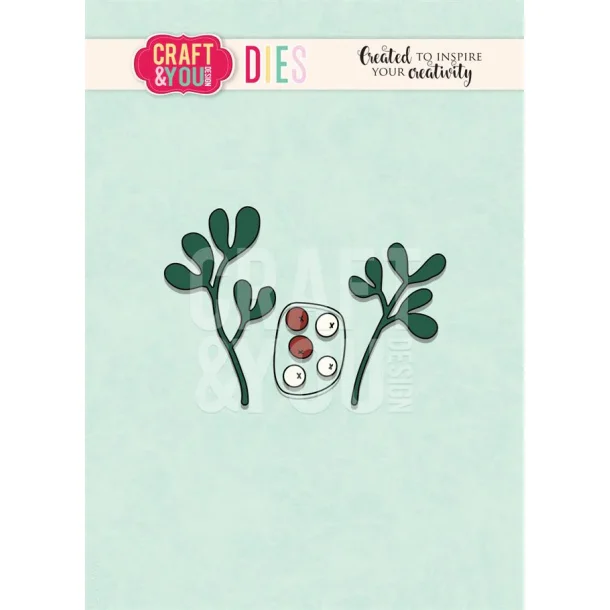 Craft &amp; You Design Dies "Mistletoe Twigs" CW253