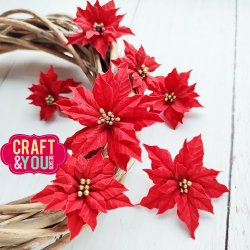 Craft &amp; You Design Dies "Magdas Poinsettia" CW261