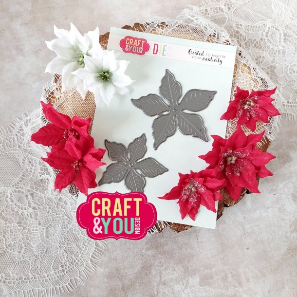 Craft &amp; You Design Dies "Magdas Poinsettia" CW261