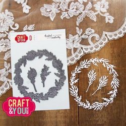 Craft &amp; You Design Dies "Cedar Wreath" CW311