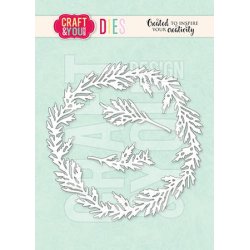 Craft &amp; You Design Dies "Cedar Wreath" CW311