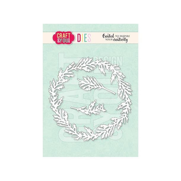 Craft &amp; You Design Dies "Cedar Wreath" CW311