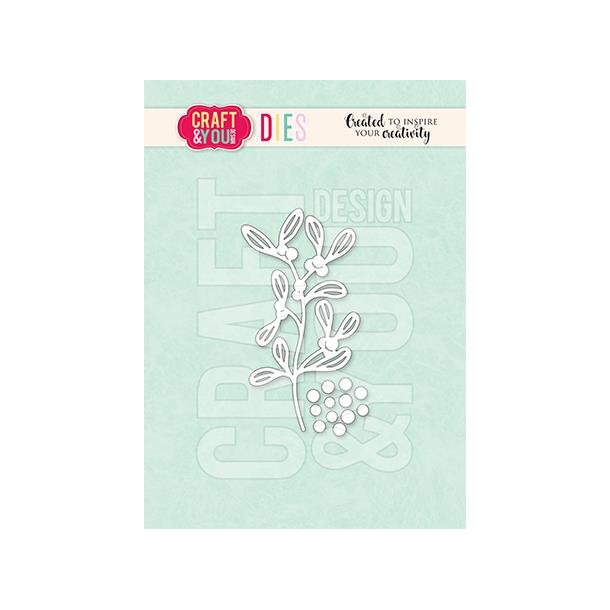 Craft &amp; You Design Dies "Sprig of Mistletoe" CW318