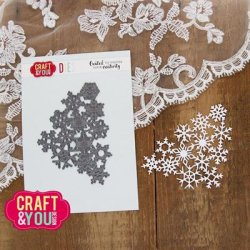 Craft &amp; You Design Dies "Snowflakes Background" CW321