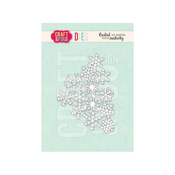 Craft &amp; You Design Dies "Snowflakes Background" CW321